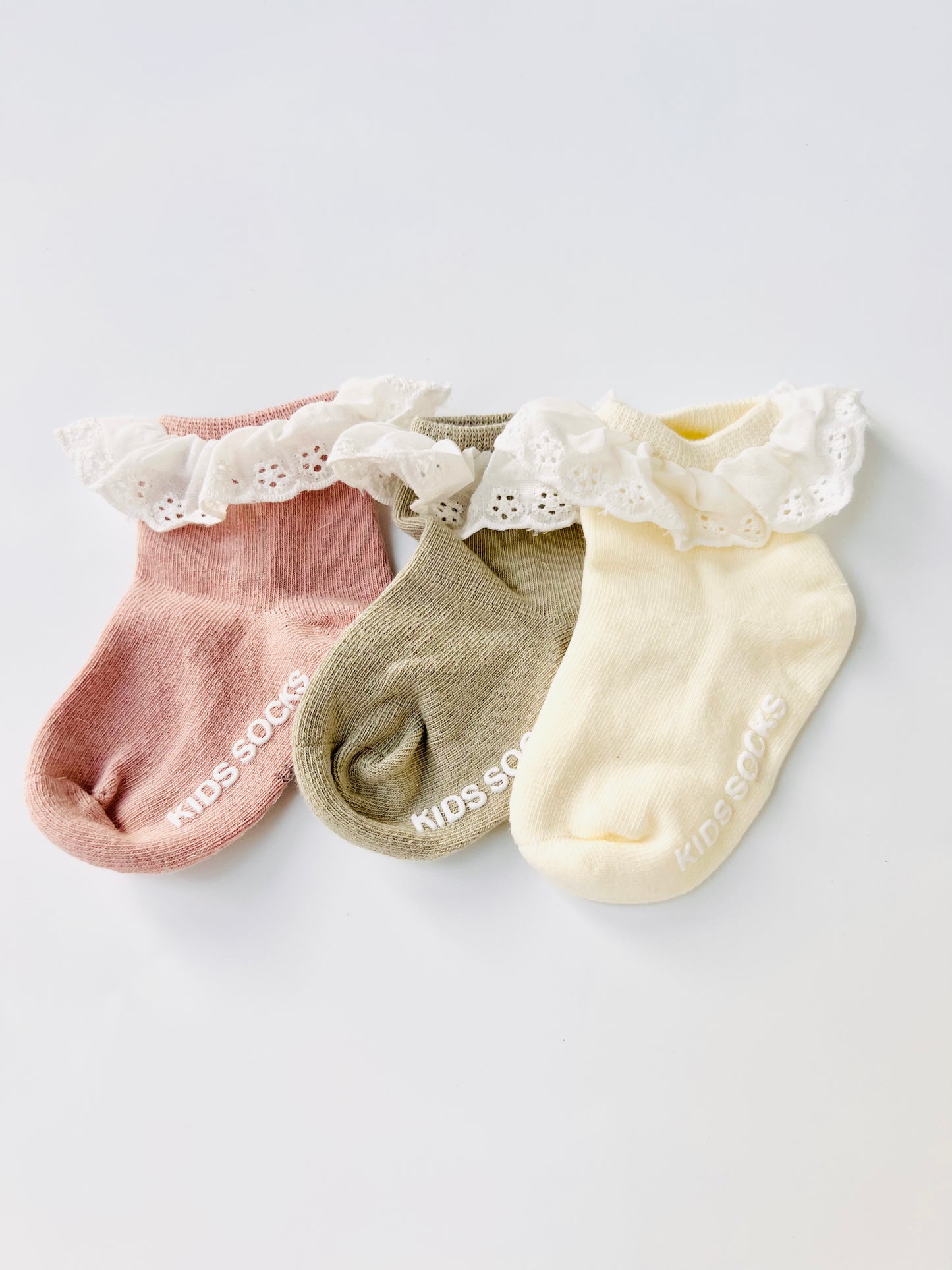 Cotton Lace Socks(Set of 3)